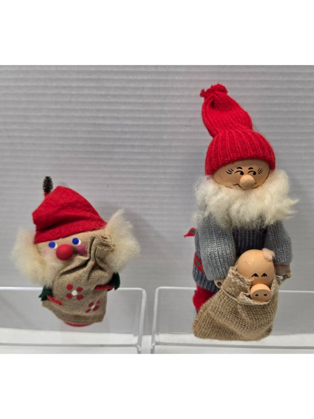 Vintage Ljungstroms Sweden Holline Denmark Tomte Gnome Figurines Lot of 2